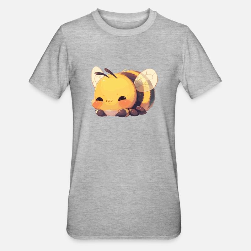 Bees Bee - Unisex Polycotton T-Shirt - heather grey
