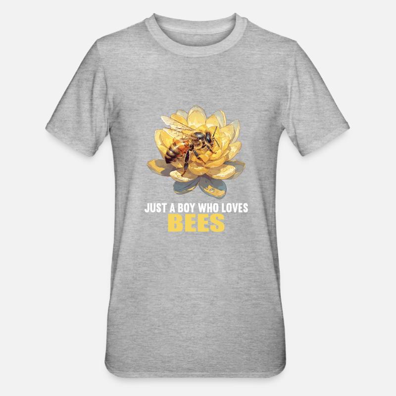 Bees Bee - Unisex Polycotton T-Shirt - heather grey