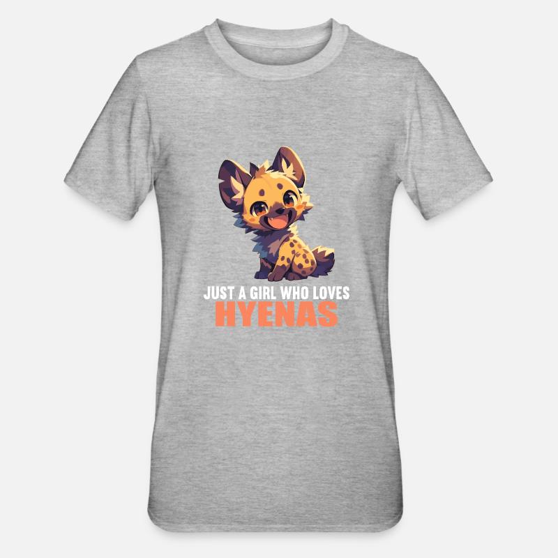 Hyänen Hyäne - Unisex Polycotton T-Shirt - Grau meliert