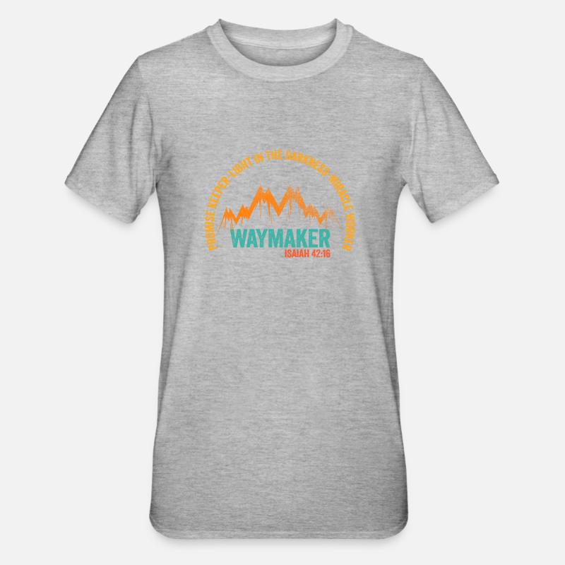 Wegweiser, Versprechenshüter, Wundertäter - Unisex Polycotton T-Shirt - Grau meliert