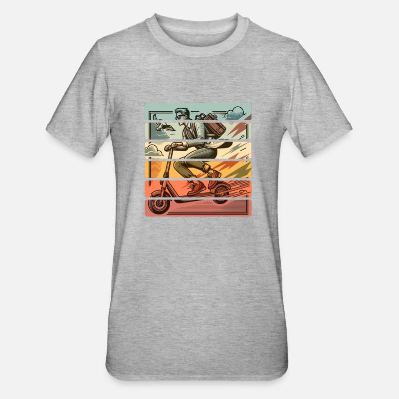 E-Scooter E-Scooter Kick Scooter - T-shirt polycoton Unisexe - gris chiné