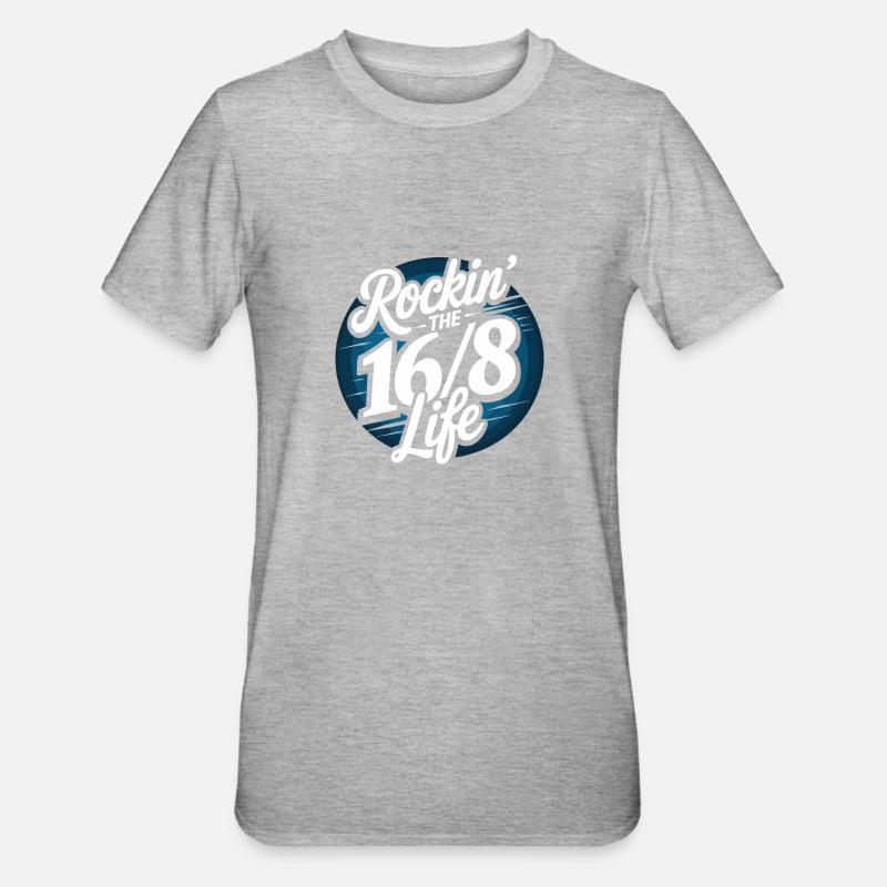 Intermittent fasting Intermittent fasting - Unisex Polycotton T-Shirt - heather grey