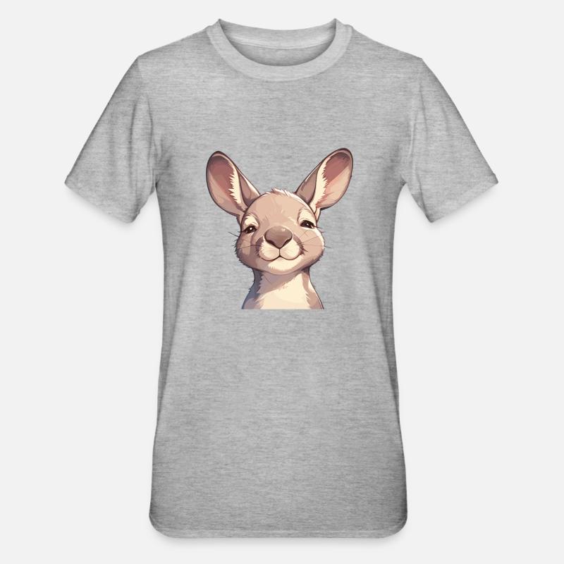 Kängurus Känguru - Unisex Polycotton T-Shirt - Grau meliert