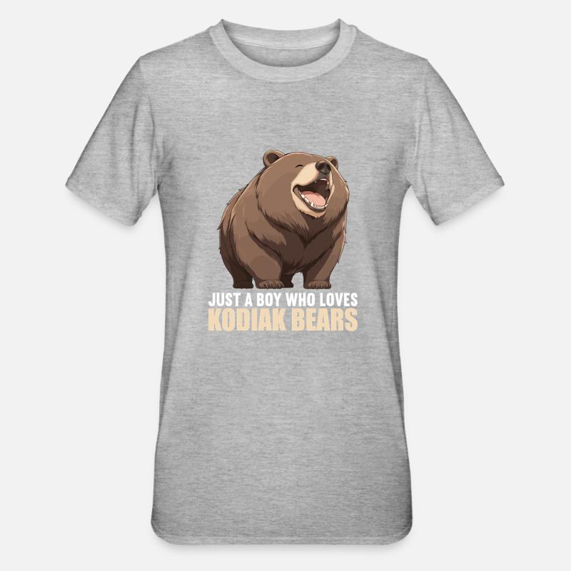 Kodiakbären Kodiakbär - Unisex Polycotton T-Shirt - Grau meliert
