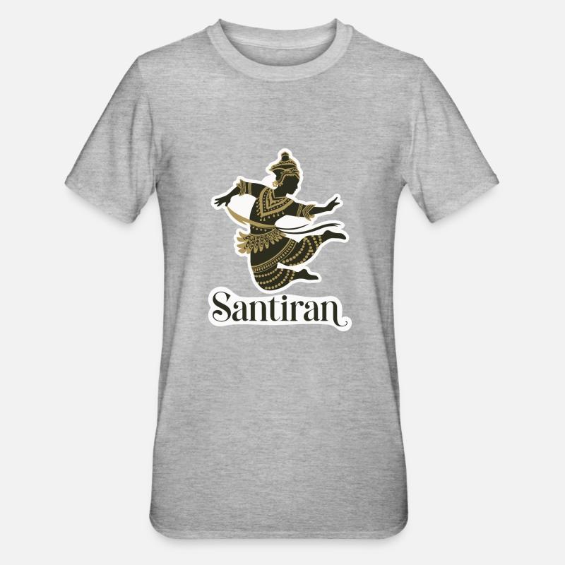 SANTIRAN - T-shirt polycoton Unisexe - gris chiné
