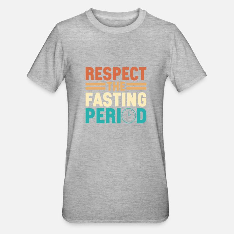 Jeûne intermittent Jeûne intermittent - T-shirt polycoton Unisexe - gris chiné