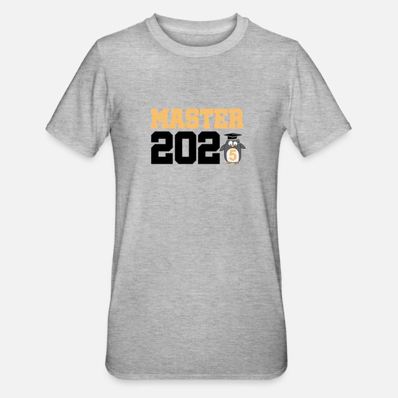Master 2025 Masterabschluss Sponsion Graduation - Unisex Polycotton T-Shirt - Grau meliert