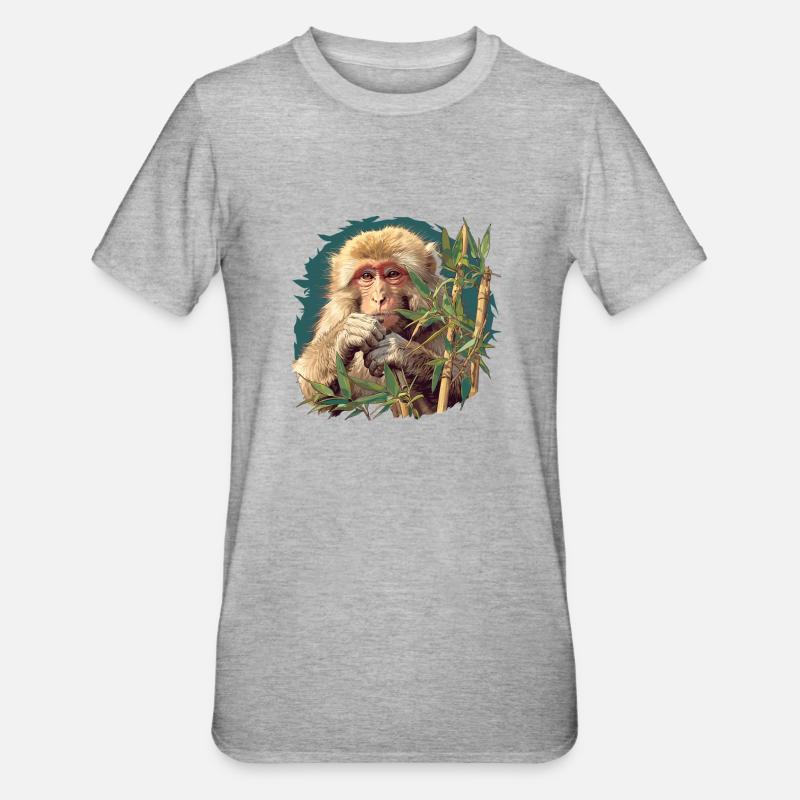 Macaque Macaque - T-shirt polycoton Unisexe - gris chiné