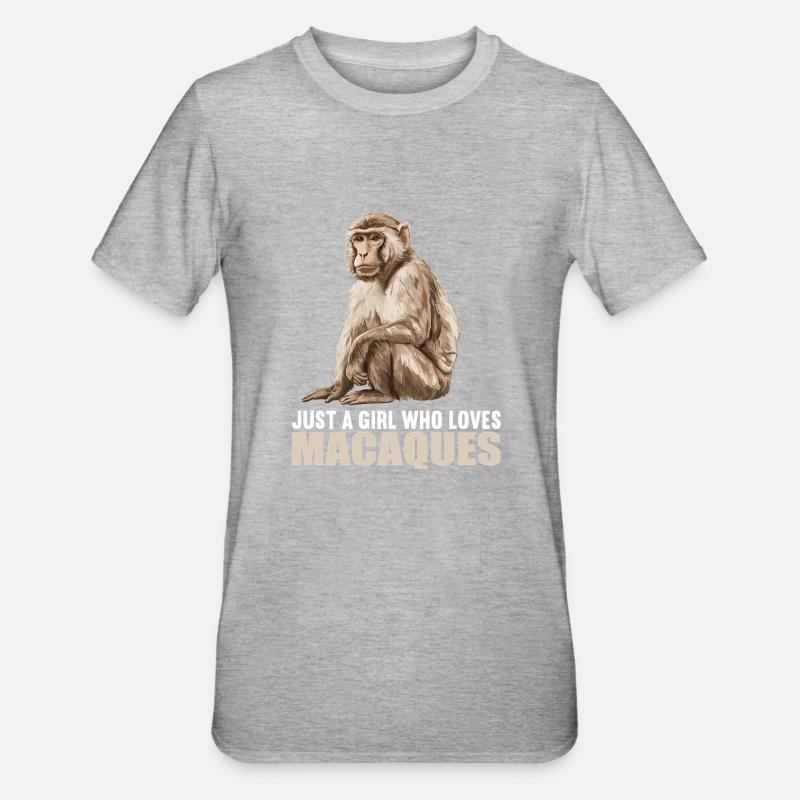 Macaque Macaque - T-shirt polycoton Unisexe - gris chiné