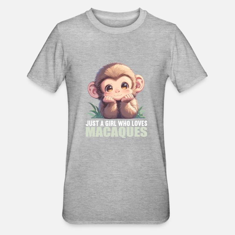 Macaque Macaque - T-shirt polycoton Unisexe - gris chiné