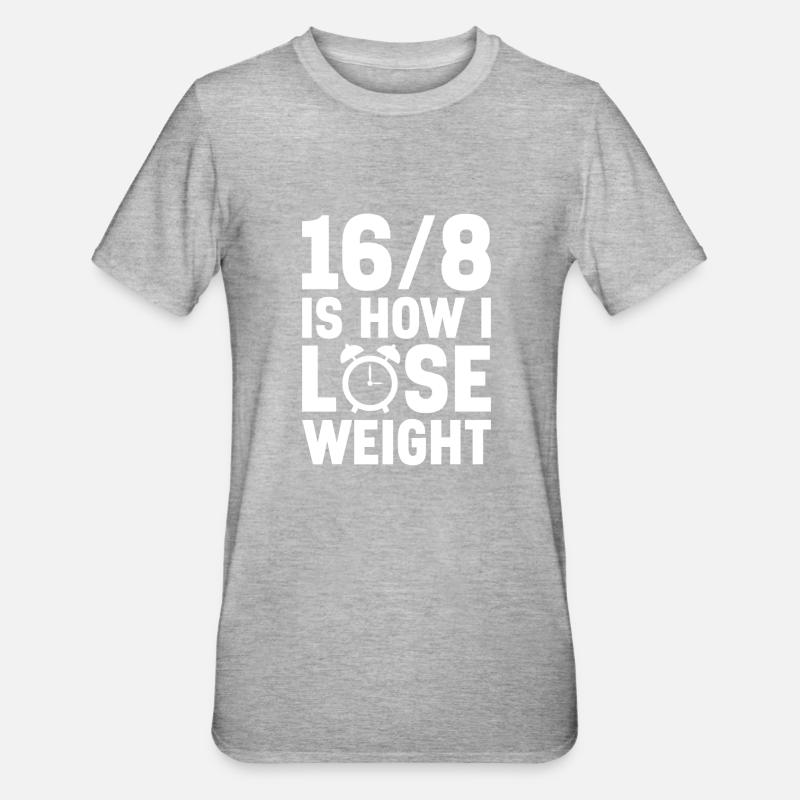 Intermittent fasting Intermittent fasting - Unisex Polycotton T-Shirt - heather grey