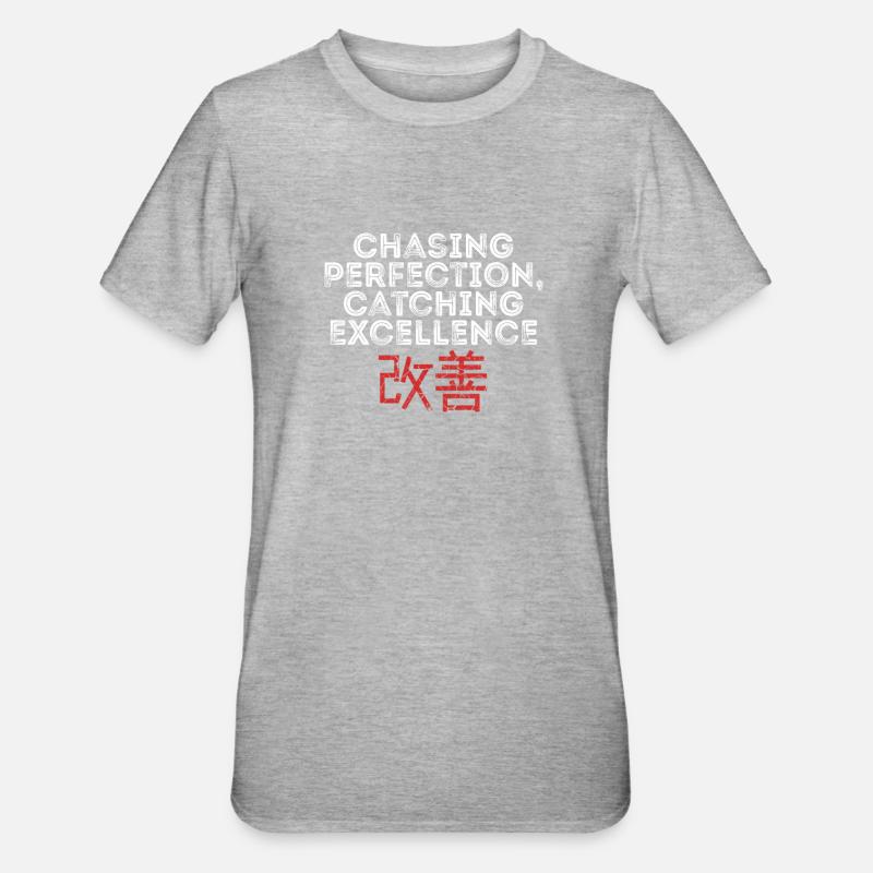 Kaizen Mindset Chasing Perfection - Unisex Polycotton T-Shirt - heather grey