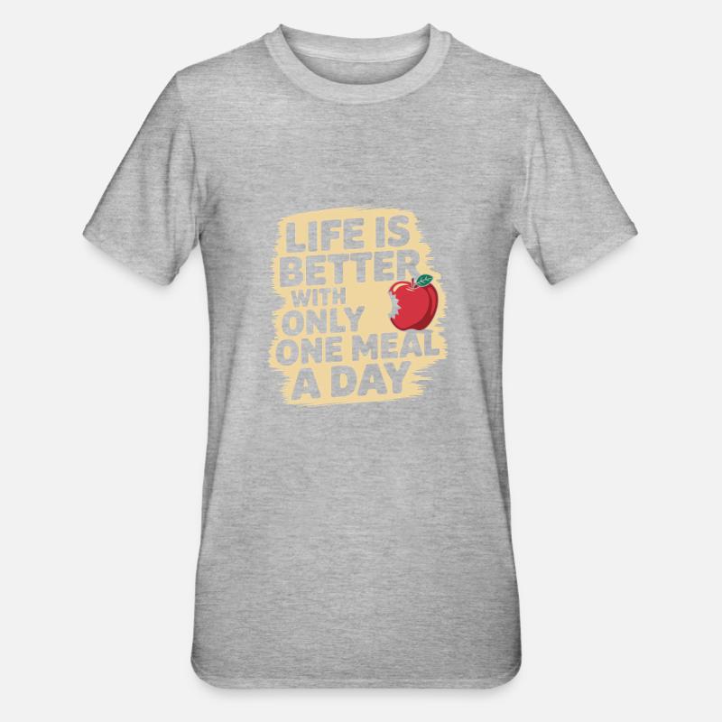 Intermittent fasting Intermittent fasting - Unisex Polycotton T-Shirt - heather grey