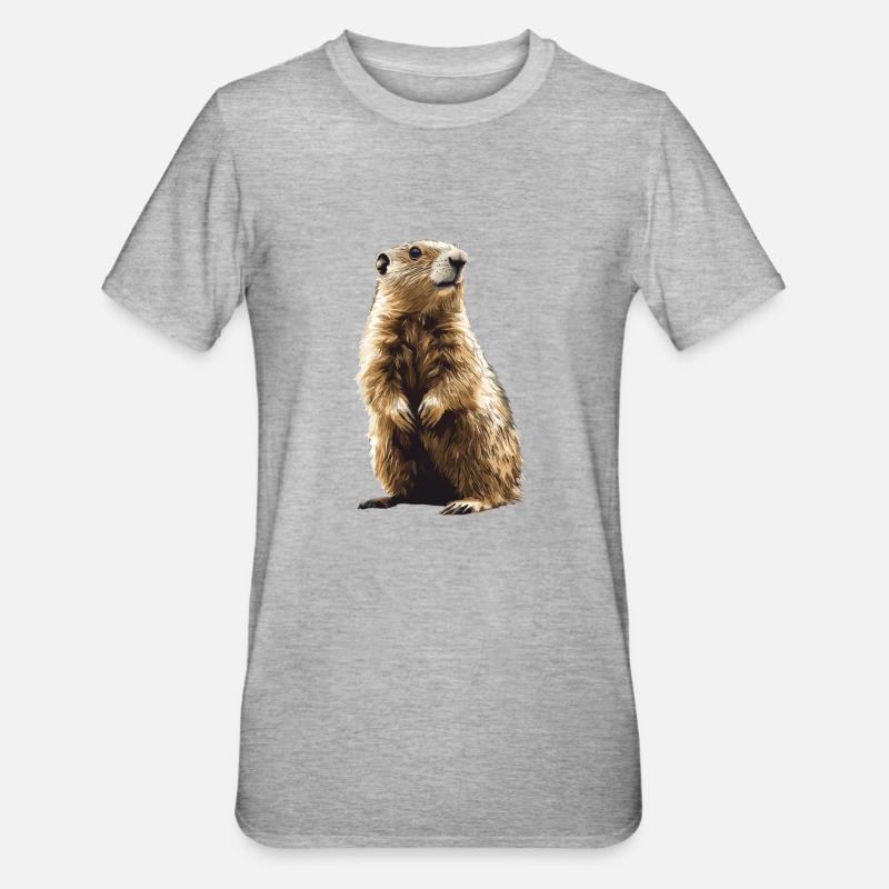 Marmottes Marmottes - T-shirt polycoton Unisexe - gris chiné