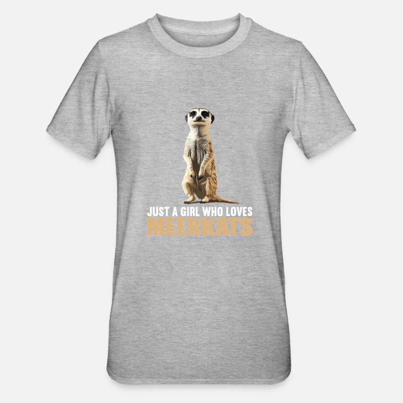 Meerkat Erdmännchen - T-shirt polycoton Unisexe - gris chiné