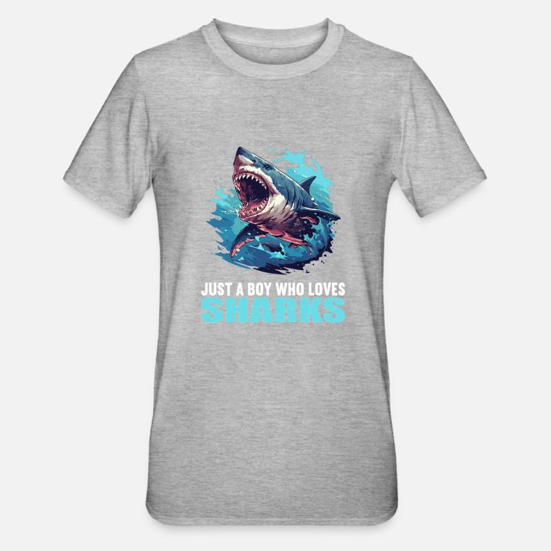 Requins Requin - T-shirt polycoton Unisexe - gris chiné
