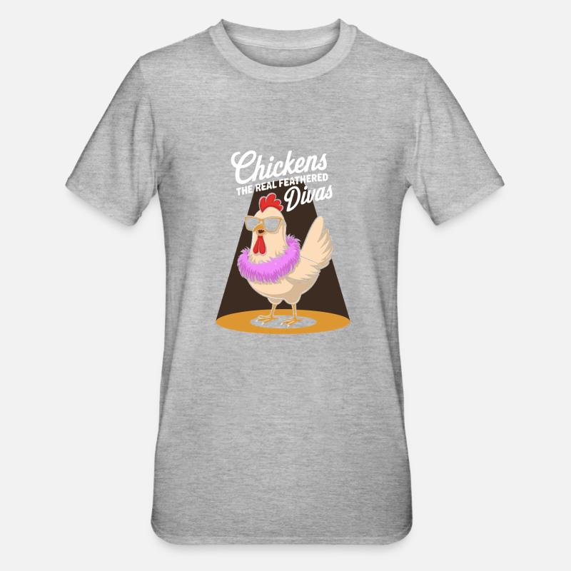 Poulets Poulets - T-shirt polycoton Unisexe - gris chiné