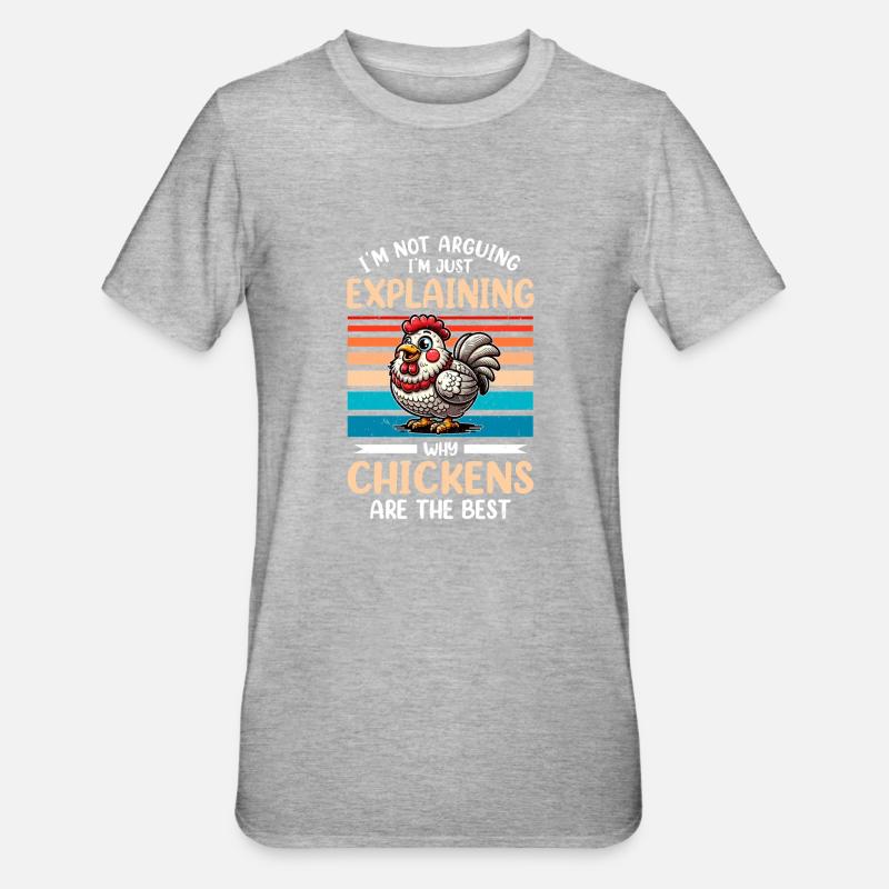 Poulets Poulets - T-shirt polycoton Unisexe - gris chiné