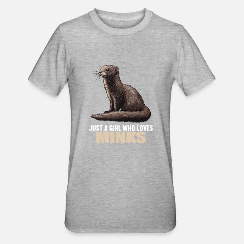 Vison Vison - T-shirt polycoton Unisexe - gris chiné