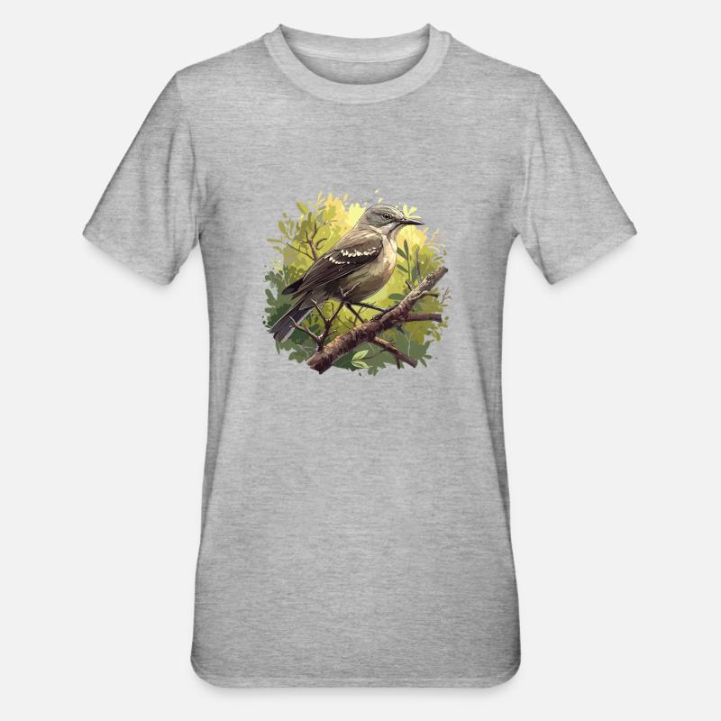 Oiseaux moqueurs Oiseaux moqueurs - T-shirt polycoton Unisexe - gris chiné