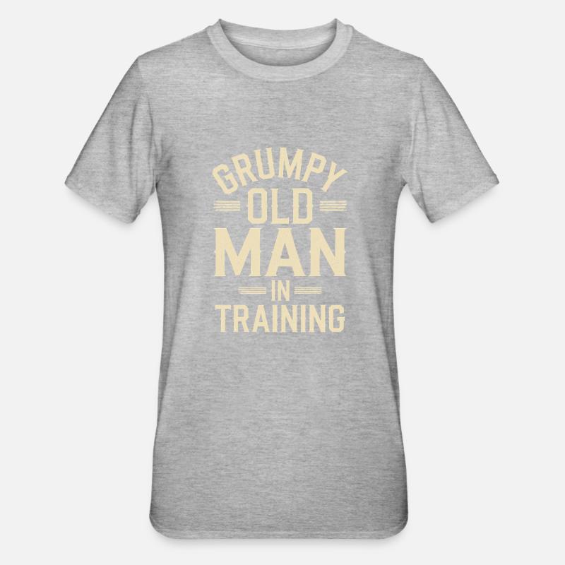 Grumpy Old Man Grumpy - Unisex Polycotton T-Shirt - heather grey