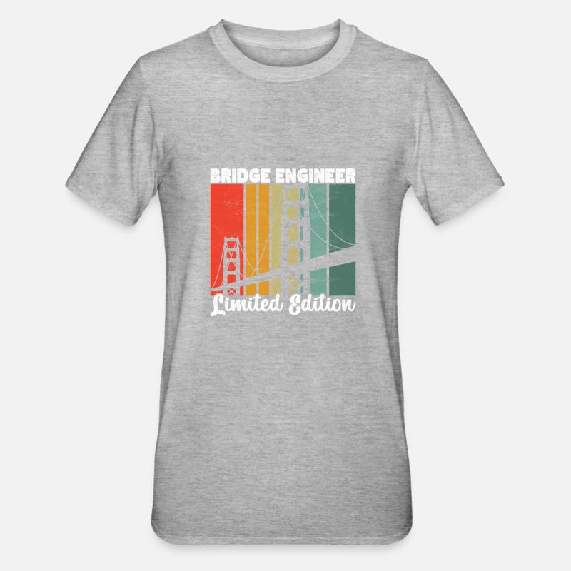 Bridge Engineer Bridge Construction - Unisex Polycotton T-Shirt - heather grey