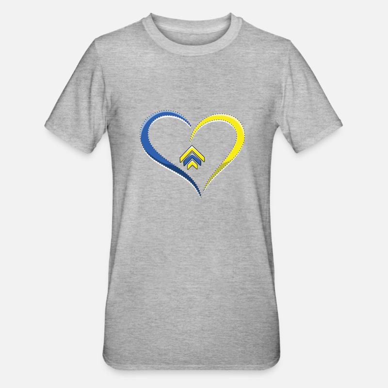 Love and support for Down syndrome - Unisex Polycotton T-Shirt - heather grey