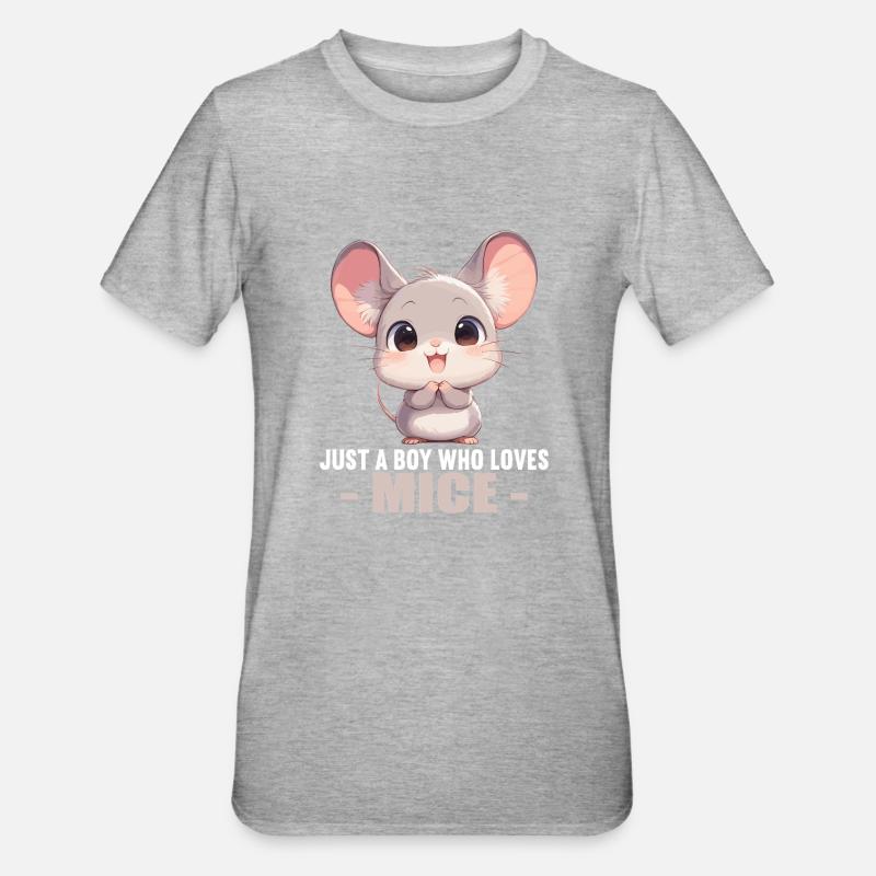 Mäuse Maus - Unisex Polycotton T-Shirt - Grau meliert