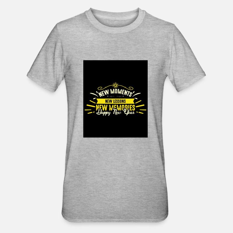 Nouvel An 4 - T-shirt polycoton Unisexe - gris chiné