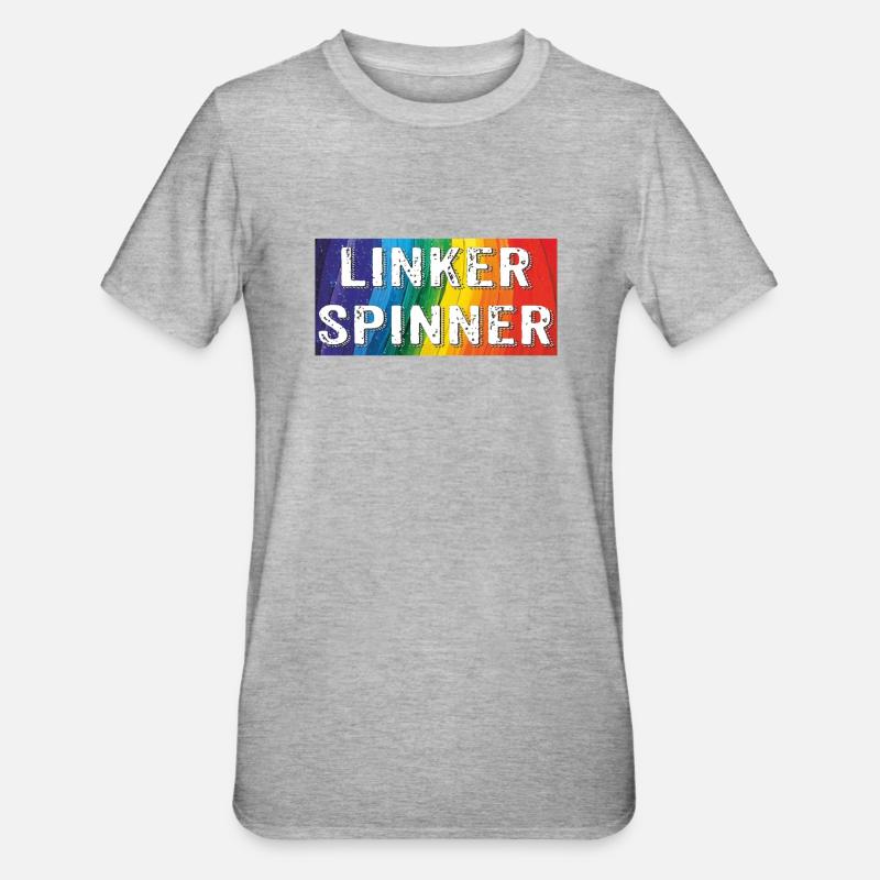 LINKER SPINNER - Unisex Polycotton T-Shirt - Grau meliert