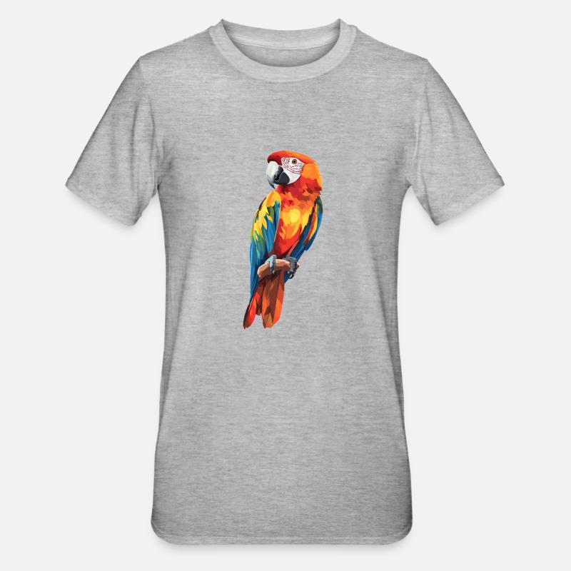 Perroquet Perroquet Perroquet - T-shirt polycoton Unisexe - gris chiné