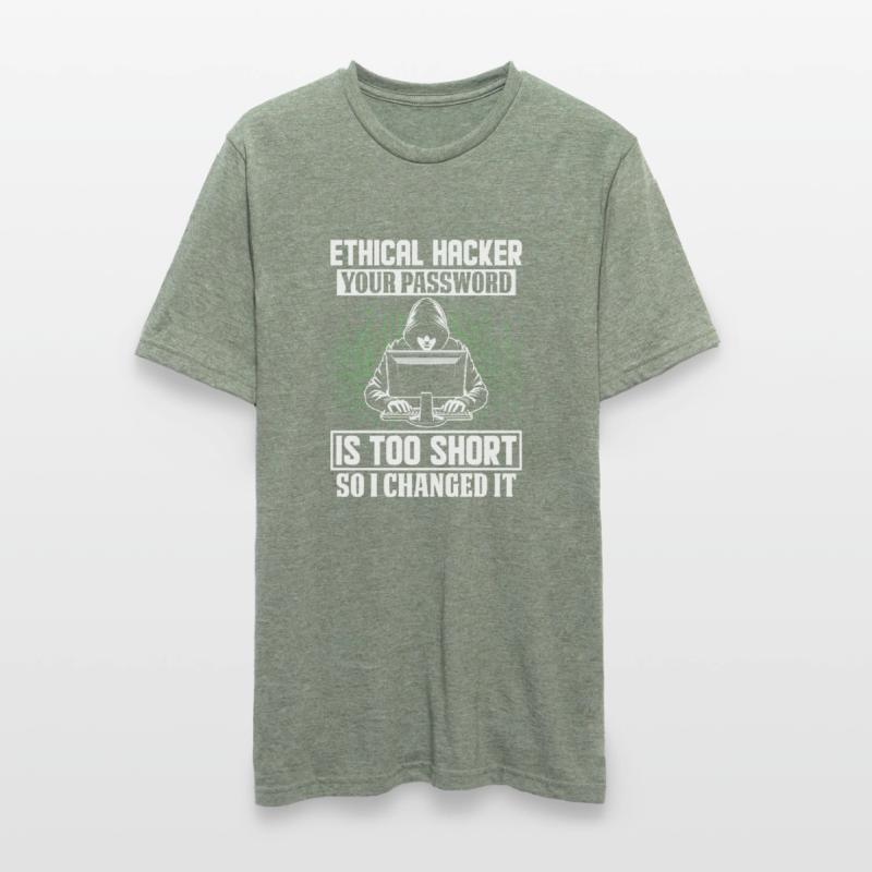 Ethical Hacker Cyber Security Code Cracker Funny Unisex Polycotton T-Shirt