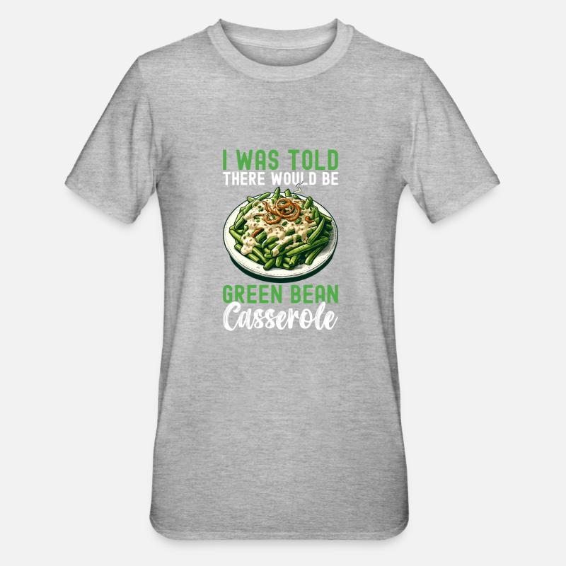 Casserole de haricots verts - T-shirt polycoton Unisexe - gris chiné