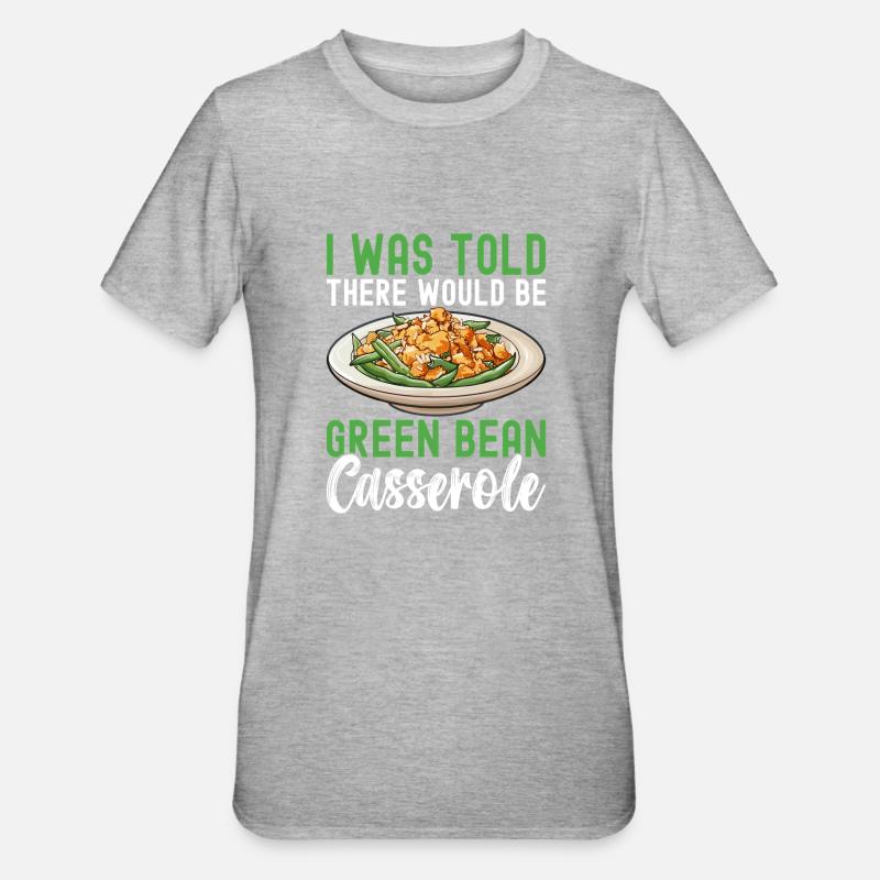 Casserole de haricots verts - T-shirt polycoton Unisexe - gris chiné