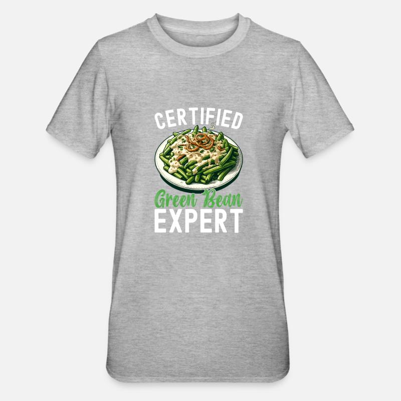 Casserole de haricots verts - T-shirt polycoton Unisexe - gris chiné