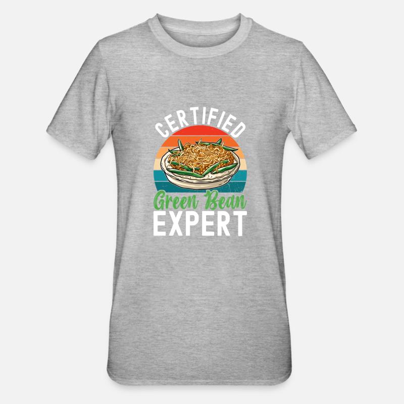 Casserole de haricots verts - T-shirt polycoton Unisexe - gris chiné