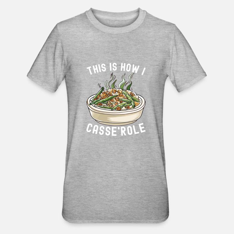 Casserole de haricots verts - T-shirt polycoton Unisexe - gris chiné