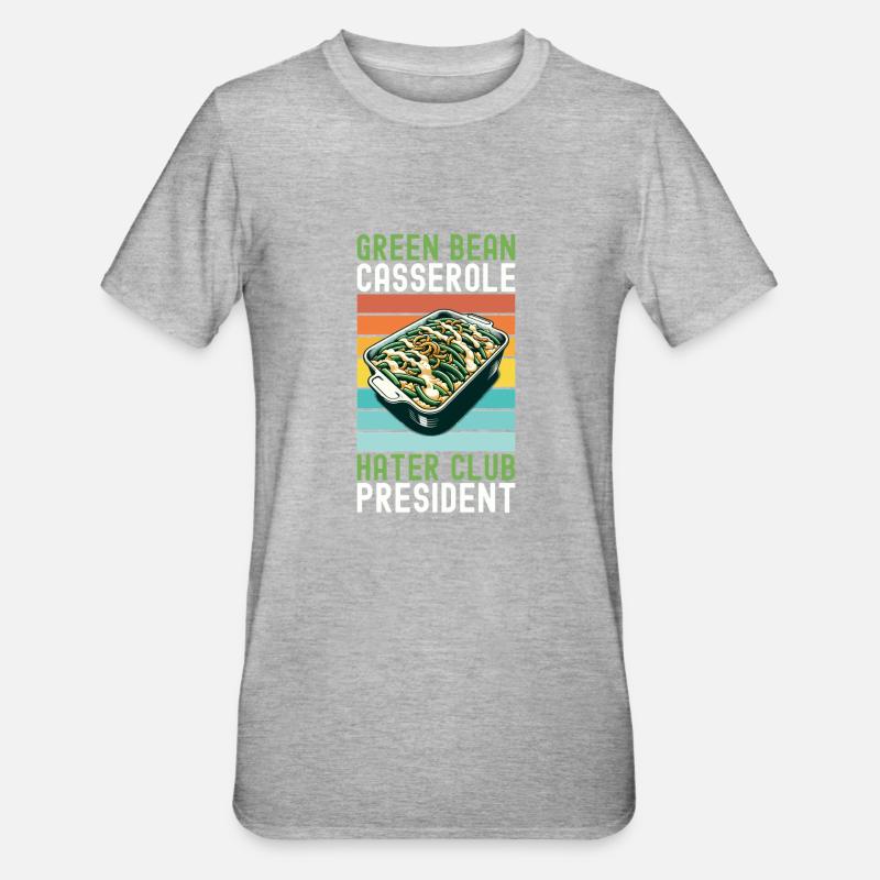 Casserole de haricots verts - T-shirt polycoton Unisexe - gris chiné