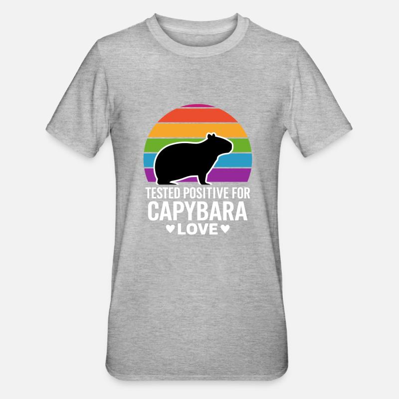 Capybara - T-shirt polycoton Unisexe - gris chiné