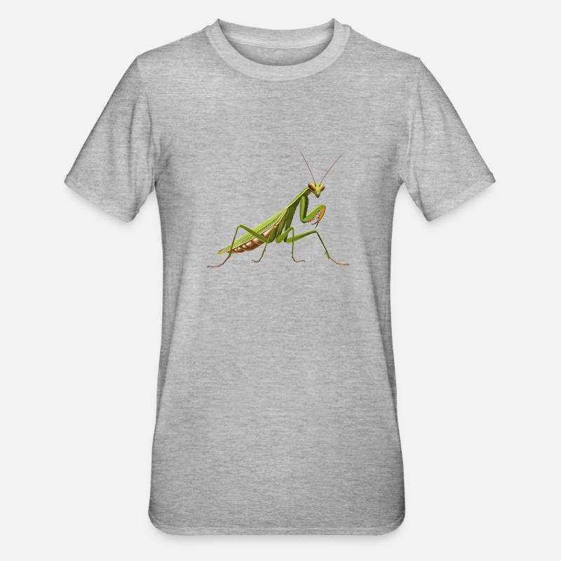 Gottesanbeterinnenen Gottesanbeterin - Unisex Polycotton T-Shirt - Grau meliert