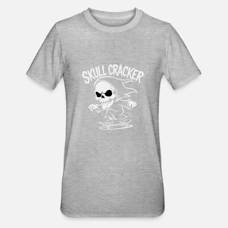 CRÂNE CRACKER - T-shirt polycoton Unisexe - gris chiné