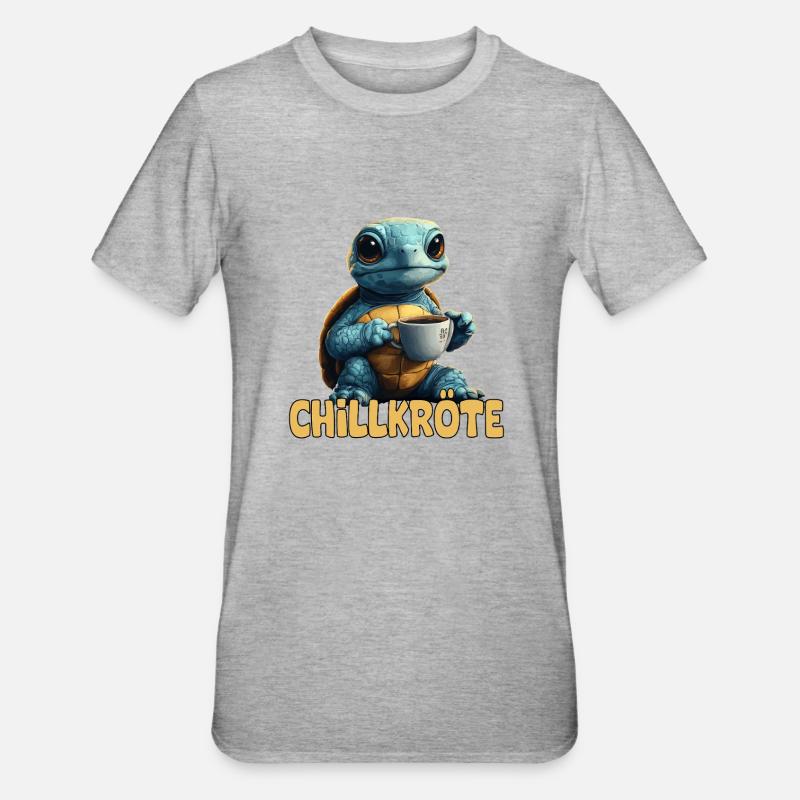 Chill Toad Pun Turtle - Unisex Polycotton T-Shirt - heather grey