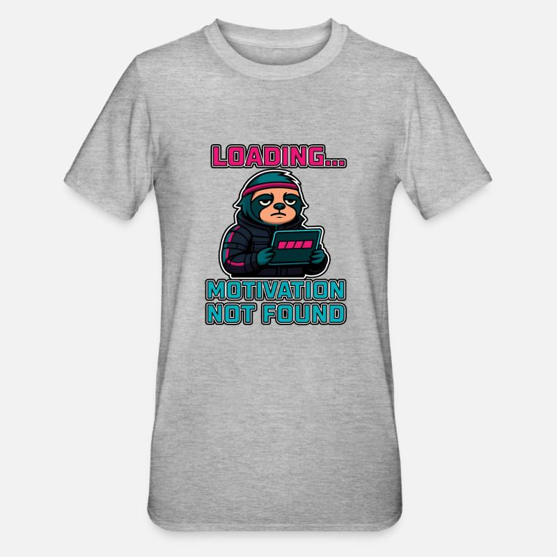 Loading... Motivation Not Found - Unisex Polycotton T-Shirt - heather grey