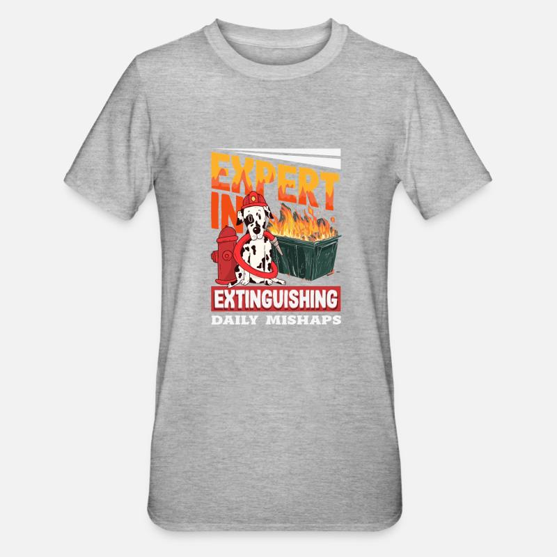 Müllcontainer Fire Response Team Leader - Unisex Polycotton T-Shirt - Grau meliert