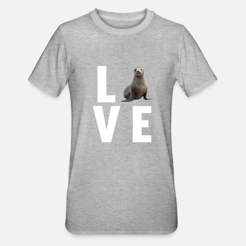 Robben Robbe - Unisex Polycotton T-Shirt - Grau meliert