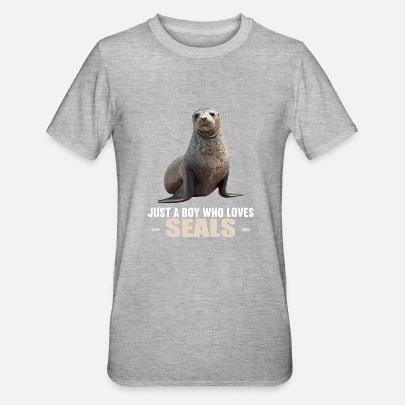 Joints, Phoque - T-shirt polycoton Unisexe - gris chiné
