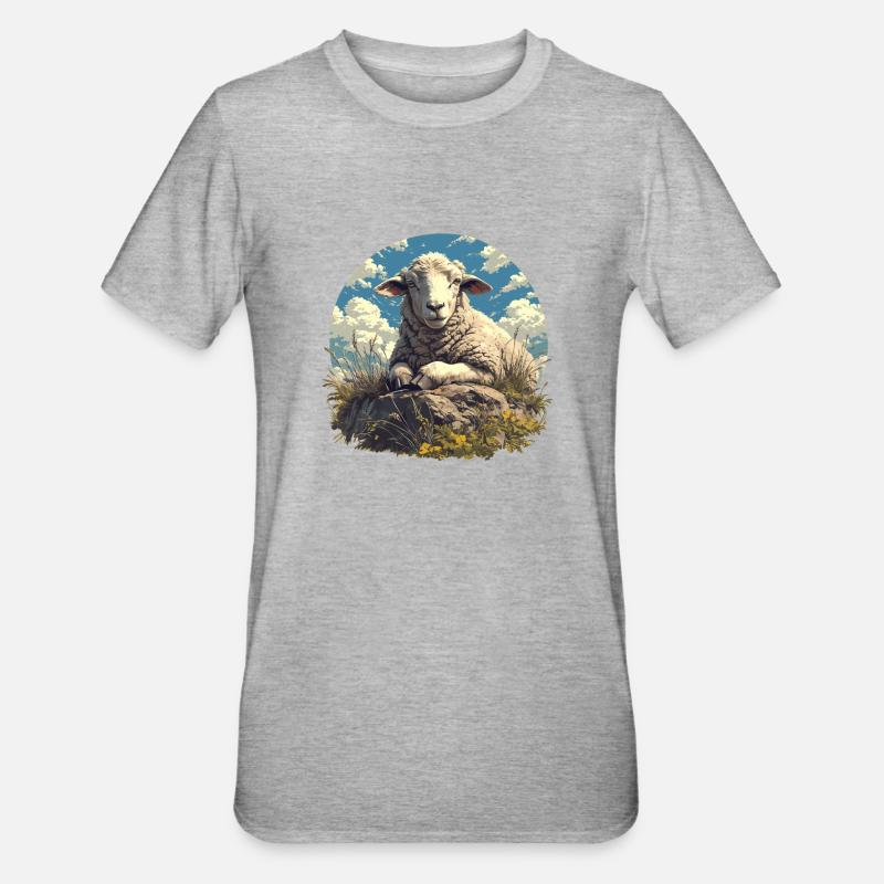 Mouton Mouton - T-shirt polycoton Unisexe - gris chiné
