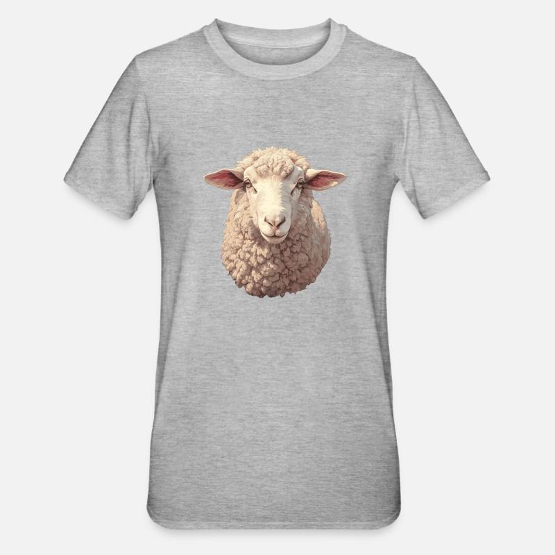 Mouton Mouton - T-shirt polycoton Unisexe - gris chiné