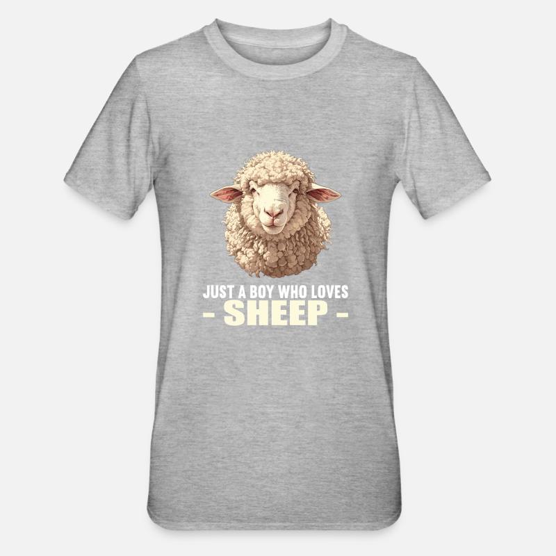 Schafe Schaf - Unisex Polycotton T-Shirt - Grau meliert