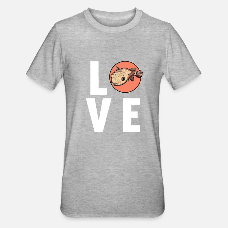 Poisson-globe Poisson-globe - T-shirt polycoton Unisexe - gris chiné